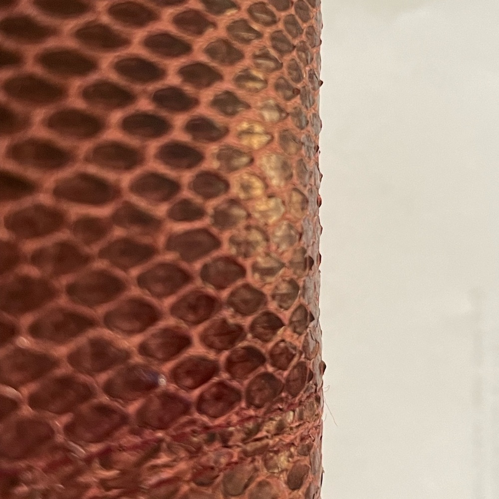 Genuine snakeskin purse, vintage, maroon - Picture 9 of 14